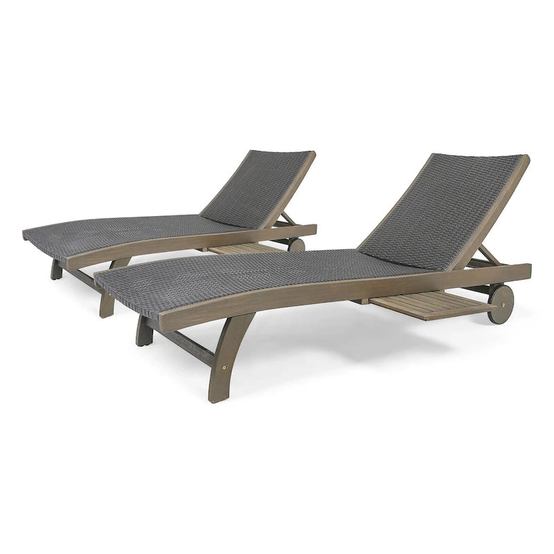 Chaise longue Banzai con vassoio estraibile