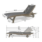 Chaise longue Banzai con vassoio estraibile