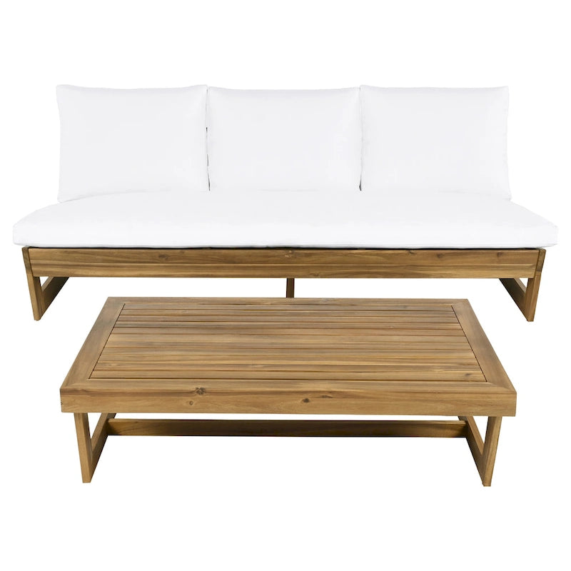 Christopher Knight Home - Sherwood Set Divano da Esterno in Acacia con Tavolino da Caffè