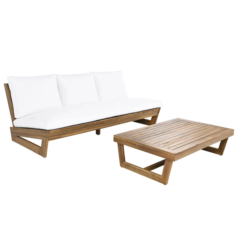 Christopher Knight Home - Sherwood Set Divano da Esterno in Acacia con Tavolino da Caffè