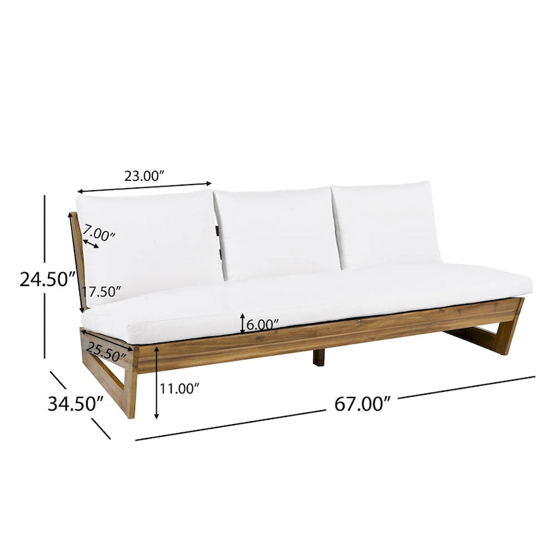 Christopher Knight Home - Sherwood Set Divano da Esterno in Acacia con Tavolino da Caffè