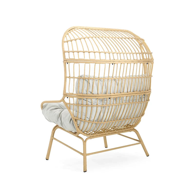 Divanetto Palos da esterno in vimini con cuscini in tessuto di Christopher Knight Home