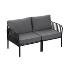 Christopher Knight Home - Set conversazione moderno da patio Afra a 3 pezzi con cuscini impermeabili