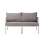 Christopher Knight Home - Set conversazione moderno da patio Afra a 3 pezzi con cuscini impermeabili