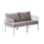 Christopher Knight Home - Set conversazione moderno da patio Afra a 3 pezzi con cuscini impermeabili