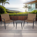 Christopher Knight Home- Set da conversazione da esterno Lara in rattan PE