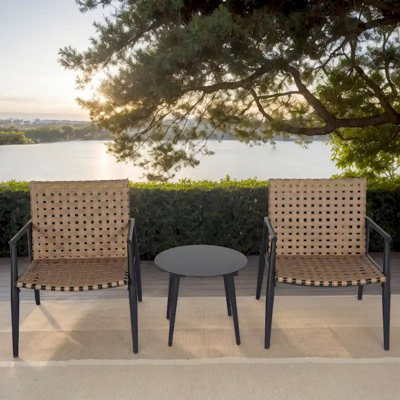 Christopher Knight Home- Set da conversazione da esterno Lara in rattan PE