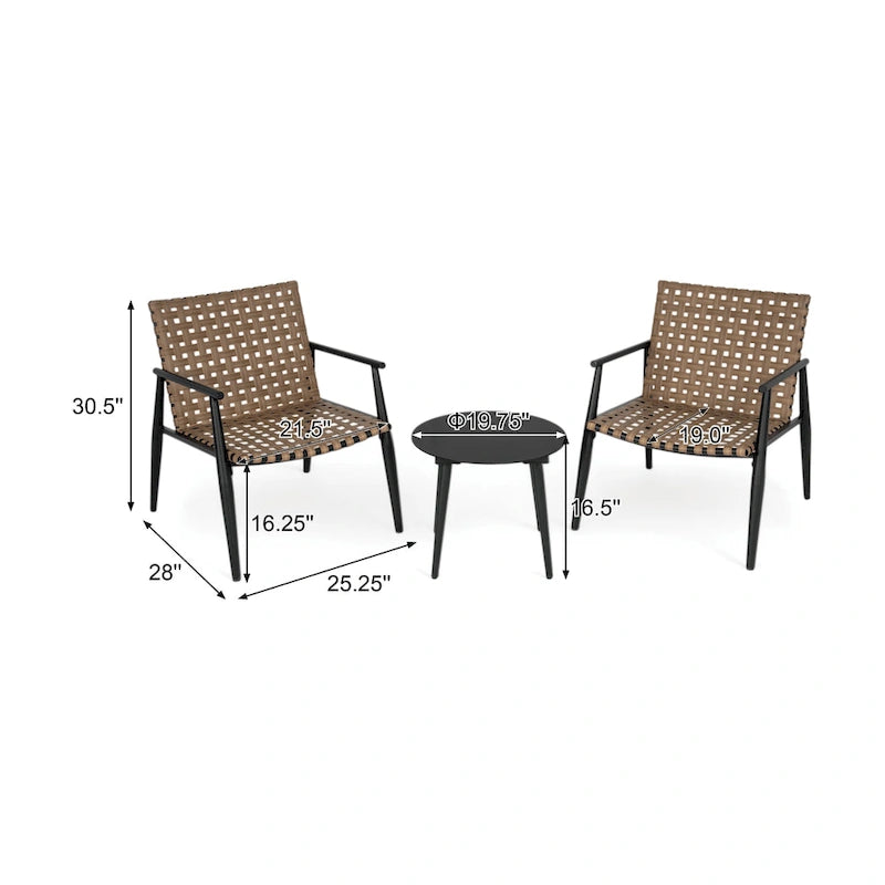 Christopher Knight Home- Set da conversazione da esterno Lara in rattan PE