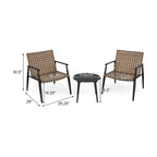 Christopher Knight Home- Set da conversazione da esterno Lara in rattan PE