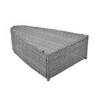 Set divano modulare da esterno a 6 pezzi in rattan con tavolino, combinazione libera