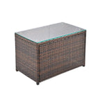 Set divano modulare da esterno a 6 pezzi in rattan con tavolino, combinazione libera