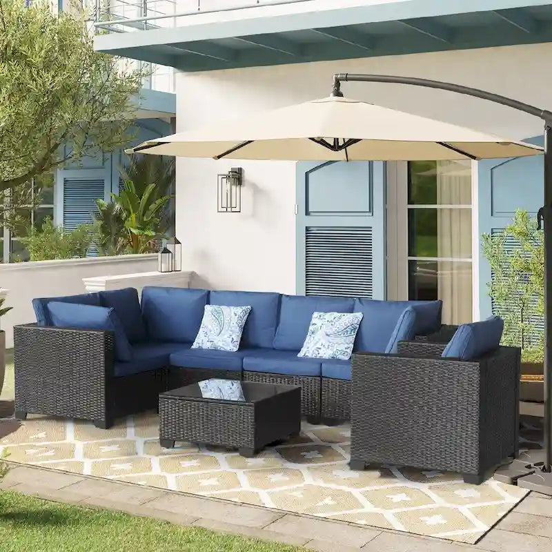 Ensemble de meubles de jardin modulaires 7 pièces pour patio