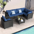 Ensemble de meubles de jardin modulaires 7 pièces pour patio