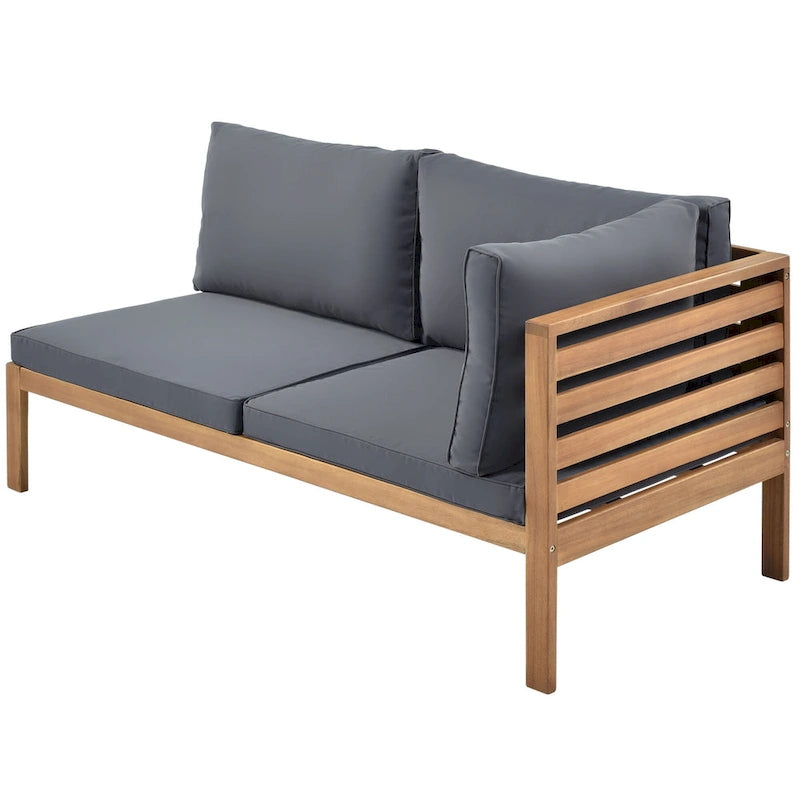 Set Divano da Esterno Resistente all'Acqua e ai Raggi UV con Cuscini