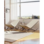 2 chaises berçantes d'extérieur avec coussin épais et cadre en fer