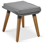 Set salotto da esterno 6 pezzi con divano in corda, tavolino con scomparto refrigerante e 2 sgabelli in legno di acacia