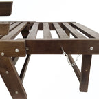 Lettino Divano da Esterno Regolabile in Legno