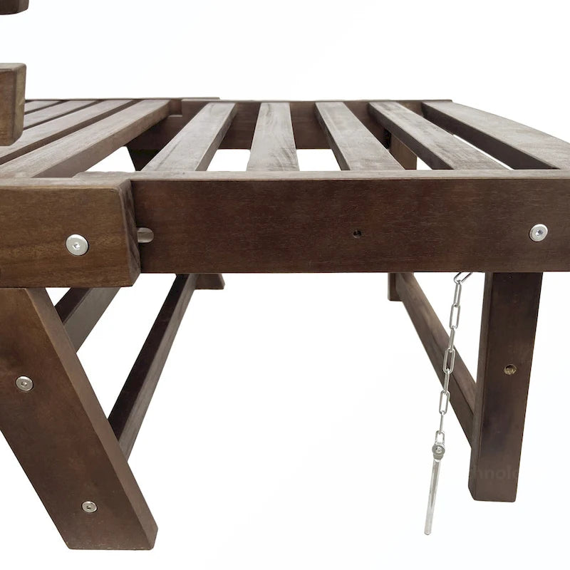 Lettino Divano da Esterno Regolabile in Legno