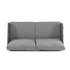 Roomfitters, Set di 4 divani da esterno in metallo con cuscini, mobili da salotto profondi per giardino o balcone, grigio