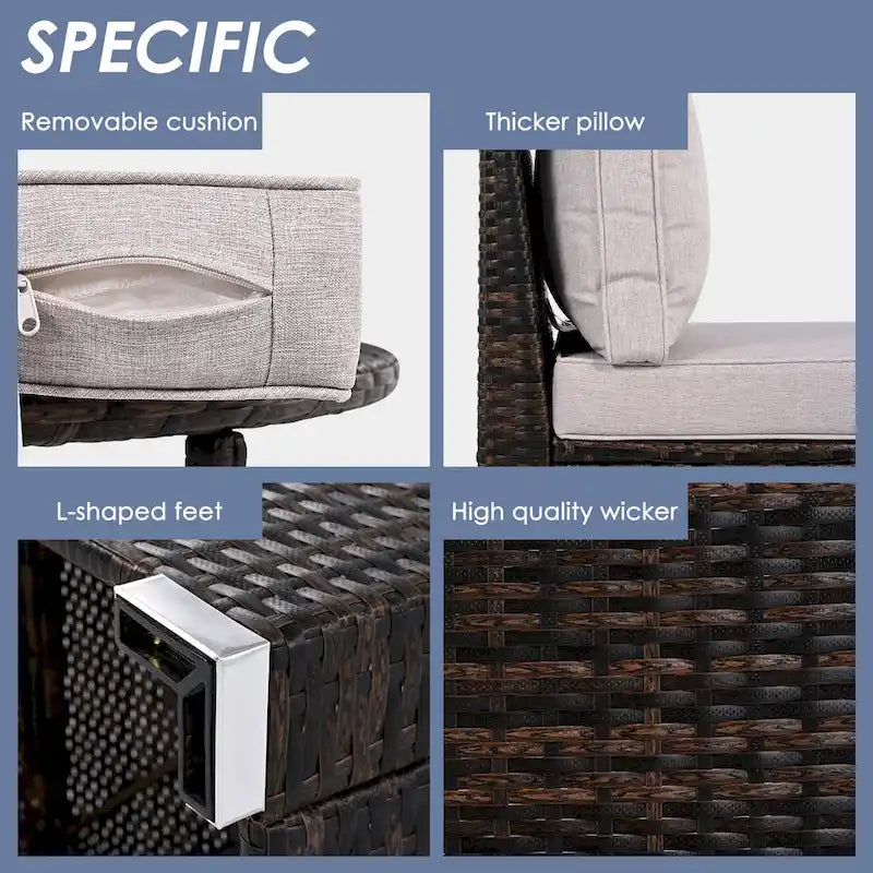 Set Sezionale Semicircolare a 9 Pezzi con Tavolino Nido e Poltrone