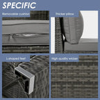 Set Sezionale Semicircolare a 9 Pezzi con Tavolino Nido e Poltrone