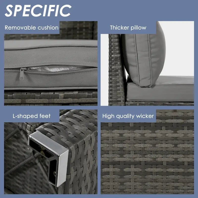 Set Sezionale Semicircolare a 9 Pezzi con Tavolino Nido e Poltrone