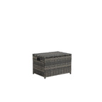 Set Divano Sezionale in Rattan da 6 Pezzi con Tavolino in Vetro