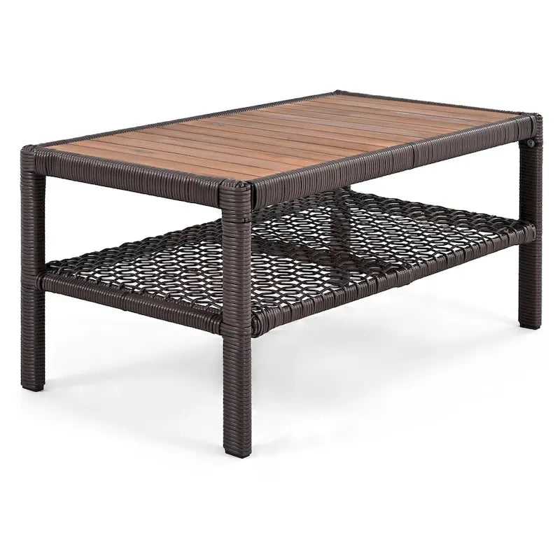 Set da divano 4 pezzi in rattan con poltrone girevoli e tavolo