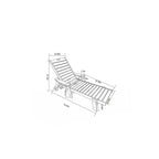 Set da 3 Poltrone Chaise Longue Oversize con Texture Legno