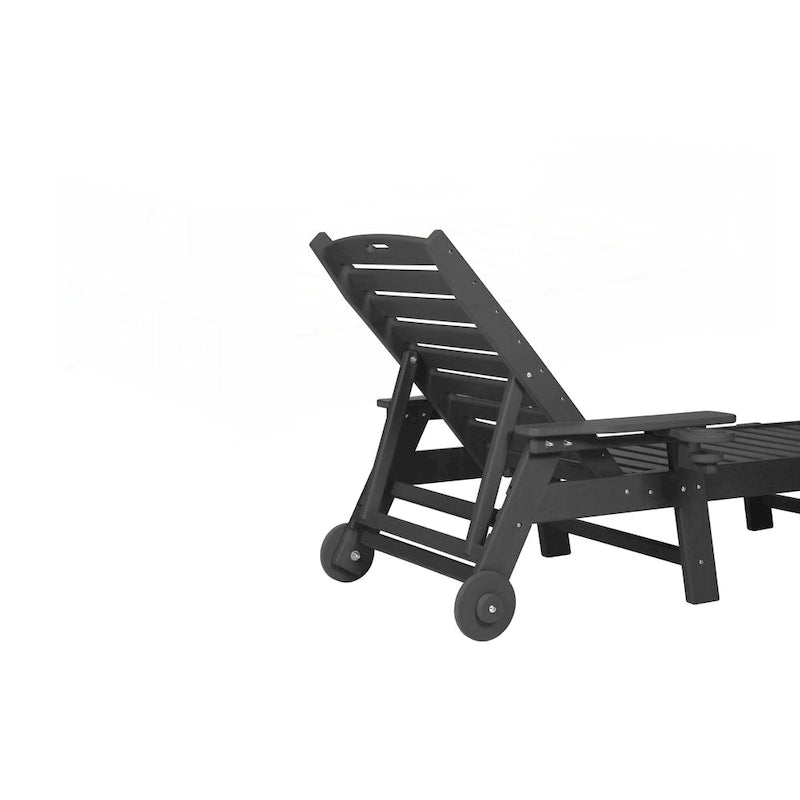 Set da 3 Poltrone Chaise Longue Oversize con Texture Legno