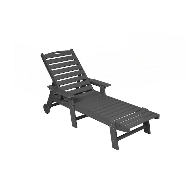 Set da 3 Poltrone Chaise Longue Oversize con Texture Legno