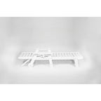 Set da 3 Poltrone Chaise Longue Oversize con Texture Legno