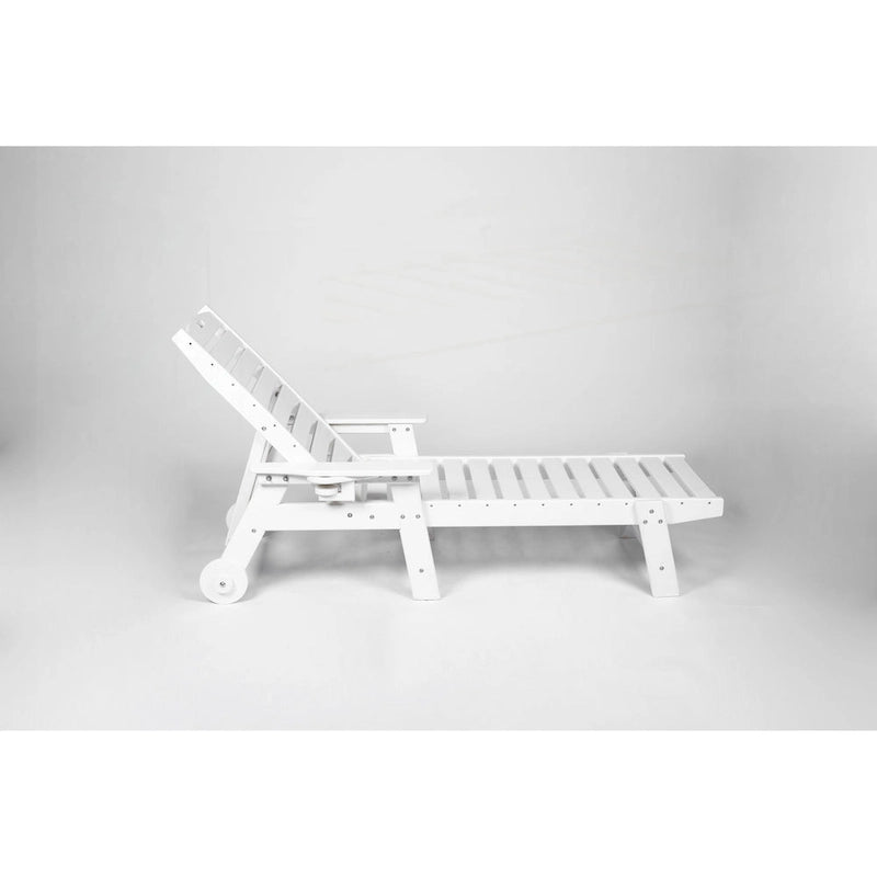 Set da 3 Poltrone Chaise Longue Oversize con Texture Legno