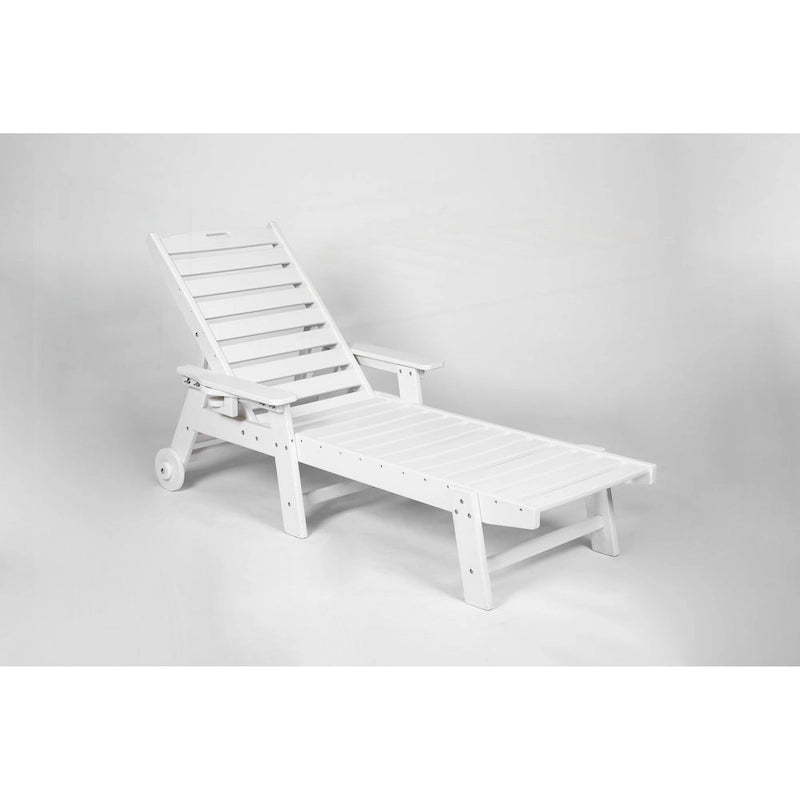 Set da 3 Poltrone Chaise Longue Oversize con Texture Legno