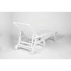 Set da 3 Poltrone Chaise Longue Oversize con Texture Legno