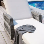 2 Pezzi Chaise Longue Reclinabile