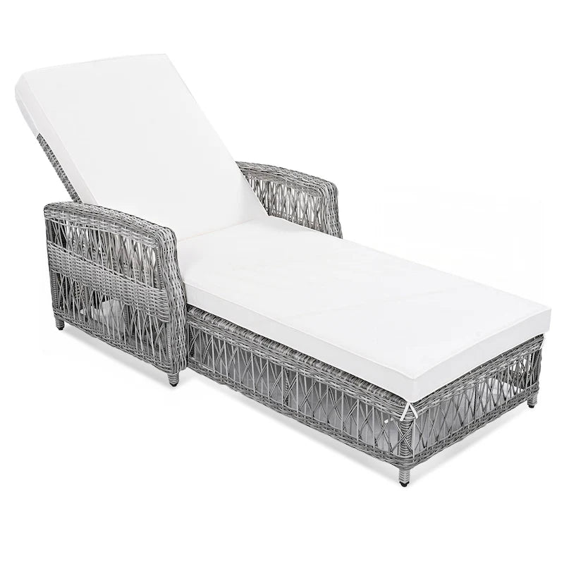 2 Pezzi Chaise Longue Reclinabile