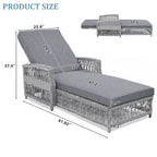 2 Pezzi Chaise Longue Reclinabile