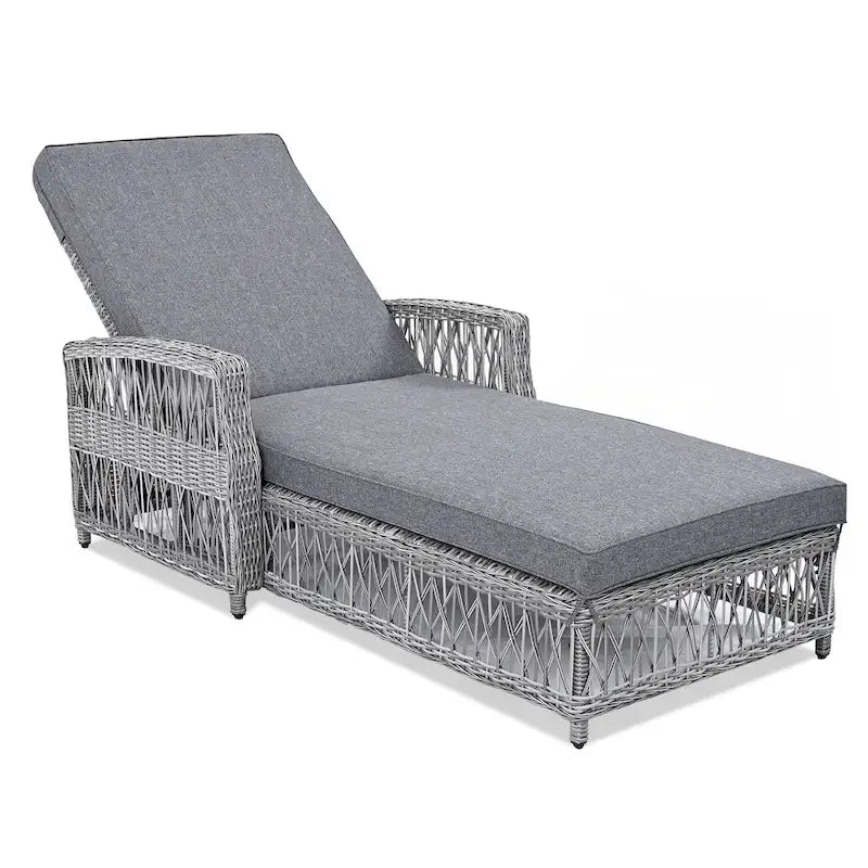 2 Pezzi Chaise Longue Reclinabile