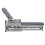 2 Pezzi Chaise Longue Reclinabile