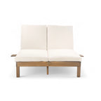 Doppia Chaise Longue da Esterno con Schienale Regolabile in 5 Posizioni, Chaise Longue da Esterno