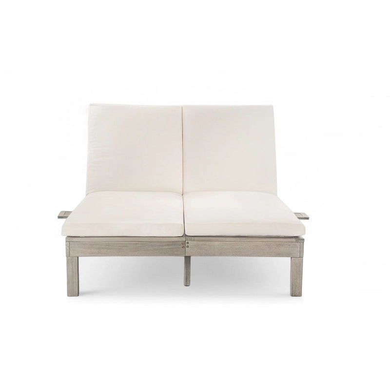 Doppia Chaise Longue da Esterno con Schienale Regolabile in 5 Posizioni, Chaise Longue da Esterno