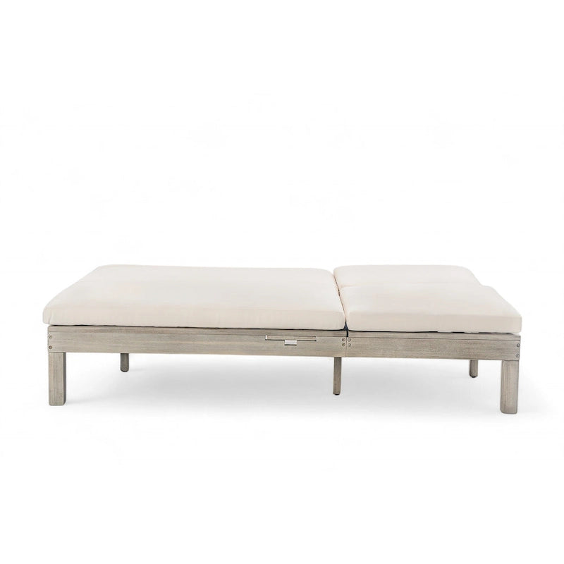 Doppia Chaise Longue da Esterno con Schienale Regolabile in 5 Posizioni, Chaise Longue da Esterno