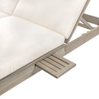 Doppia Chaise Longue da Esterno con Schienale Regolabile in 5 Posizioni, Chaise Longue da Esterno