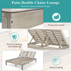 Doppia Chaise Longue da Esterno con Schienale Regolabile in 5 Posizioni, Chaise Longue da Esterno