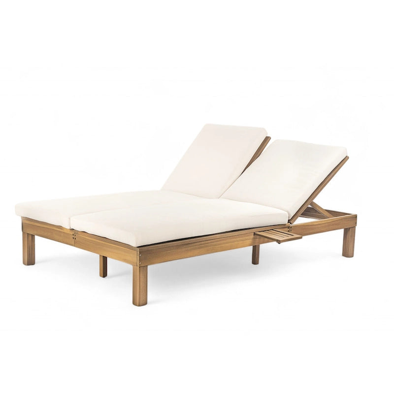 Doppia Chaise Longue da Esterno con Schienale Regolabile in 5 Posizioni, Chaise Longue da Esterno