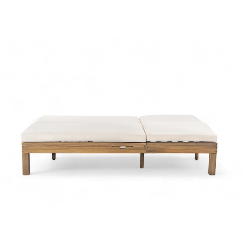 Doppia Chaise Longue da Esterno con Schienale Regolabile in 5 Posizioni, Chaise Longue da Esterno