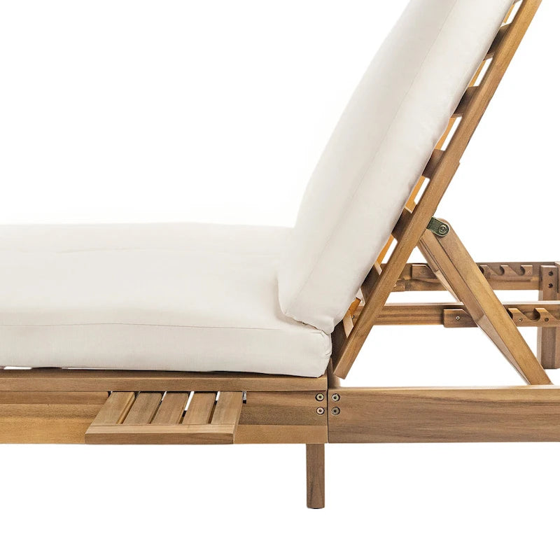 Doppia Chaise Longue da Esterno con Schienale Regolabile in 5 Posizioni, Chaise Longue da Esterno