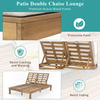 Doppia Chaise Longue da Esterno con Schienale Regolabile in 5 Posizioni, Chaise Longue da Esterno