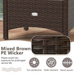 Patiojoy 2 Pezzi Pouf da Esterno in Rattan PE con Rivestimento Rimovibile - Vedi Dettagli